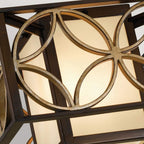 FE-REMY-F Remy 2 Light Flush Heritage Bronze/Parissiene Gold