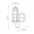 FE-URBANRWL-WB1 Urban Renewal 1 Light Wall Light Dark Antique Brass