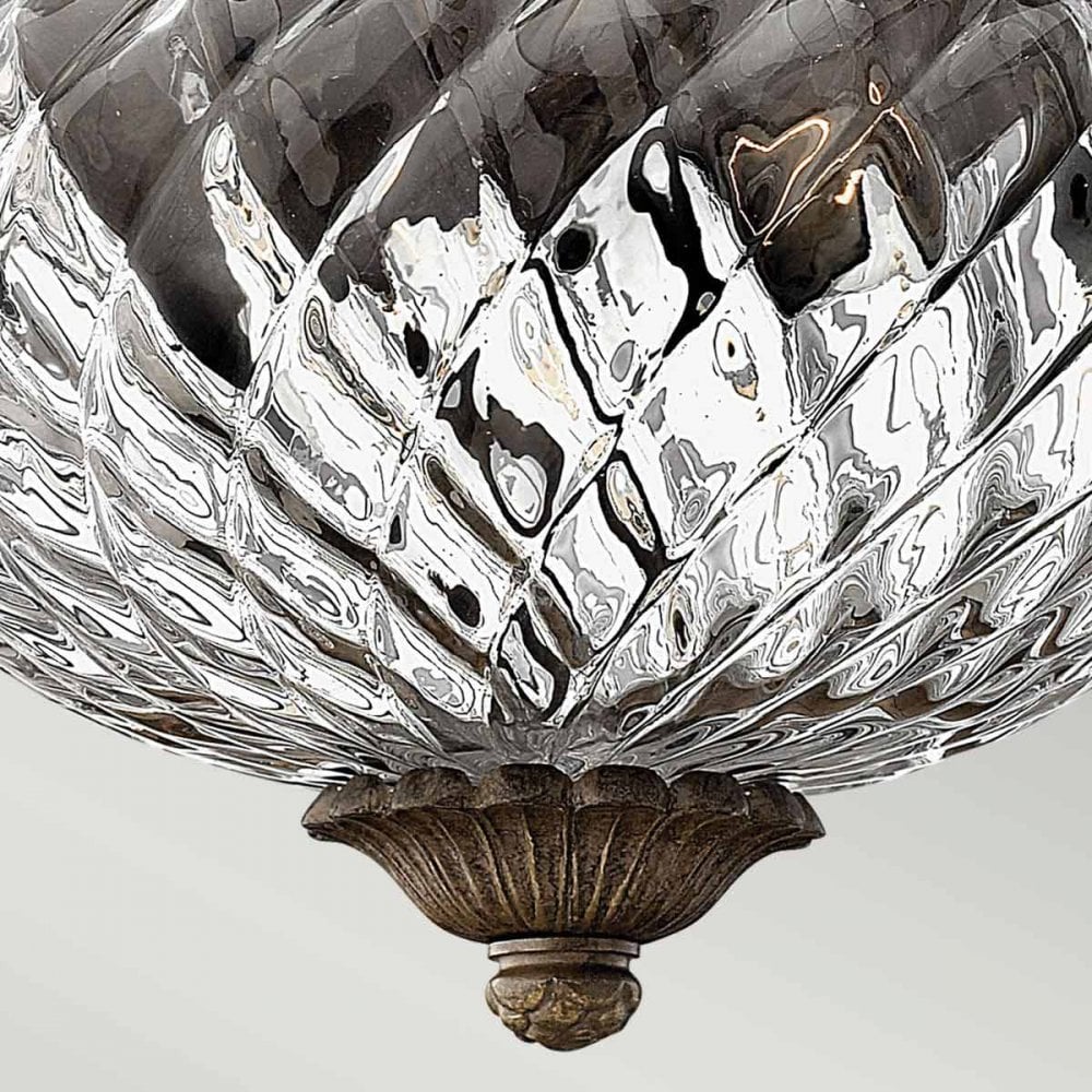 HK-PLANT-F-S-PZ Plantation 2 Light Small Flush Pearl Bronze