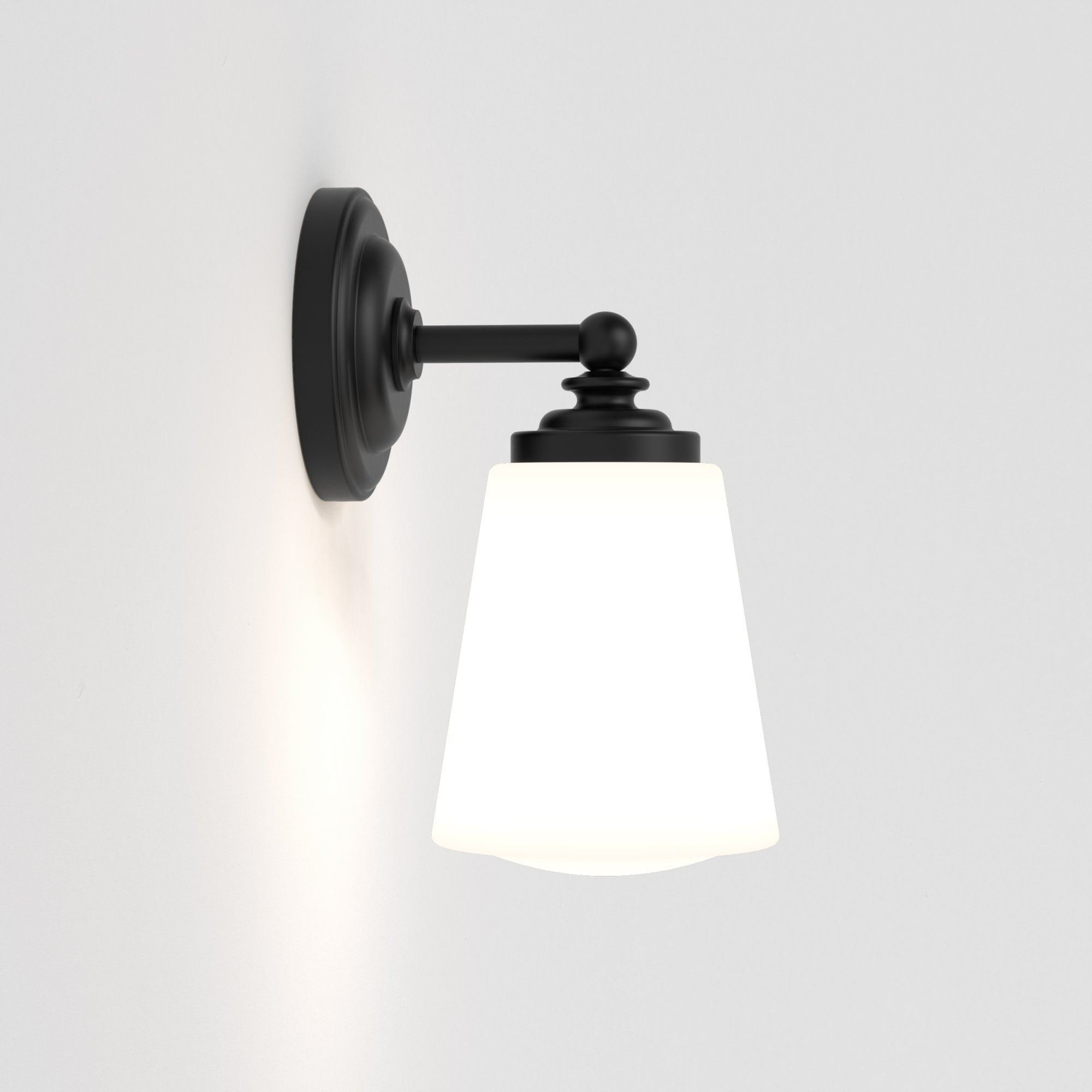 1106006 Anton Bathroom 1 Light Wall Light Matt Black