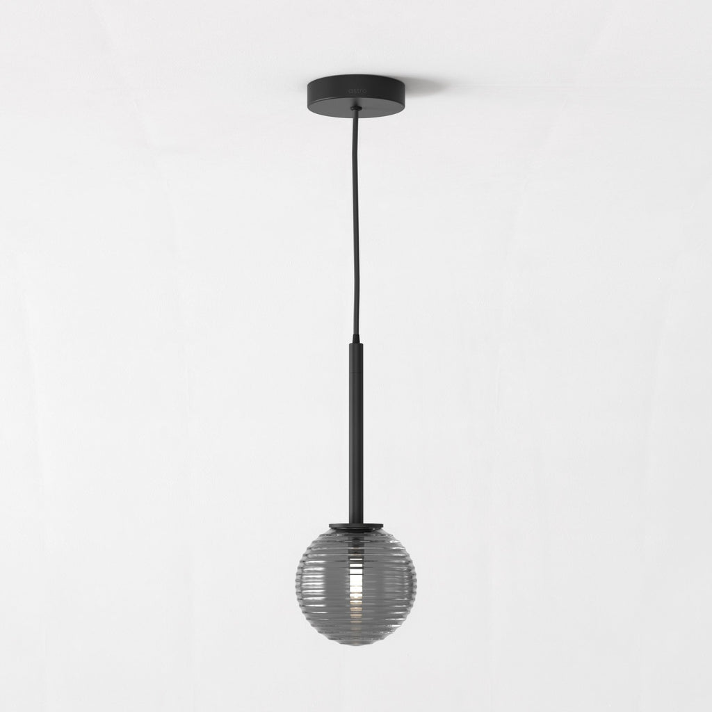 1429025 Tacoma 1 Light Pendant Light Matt Black Fitting Only