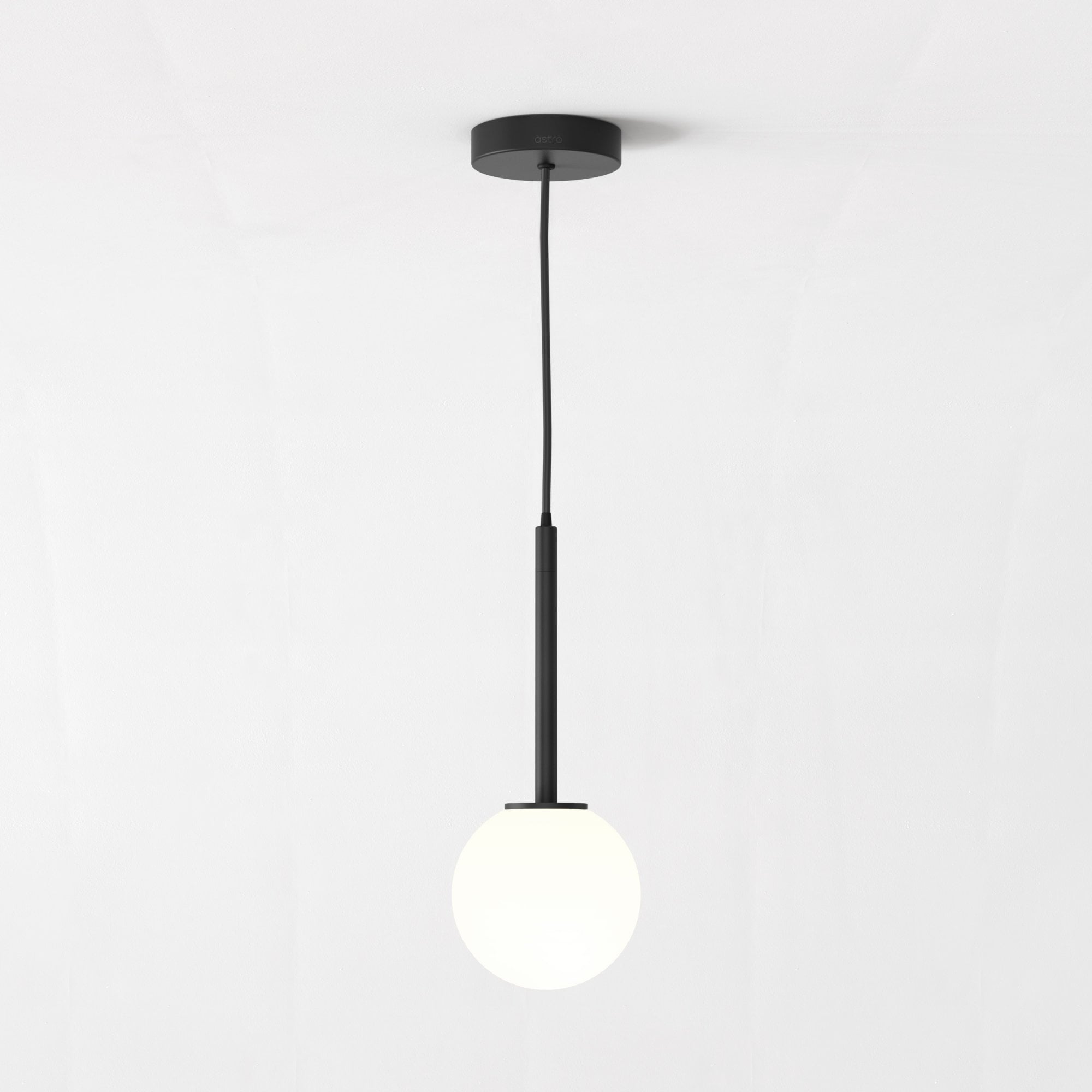 1429025 Tacoma 1 Light Pendant Light Matt Black Fitting Only