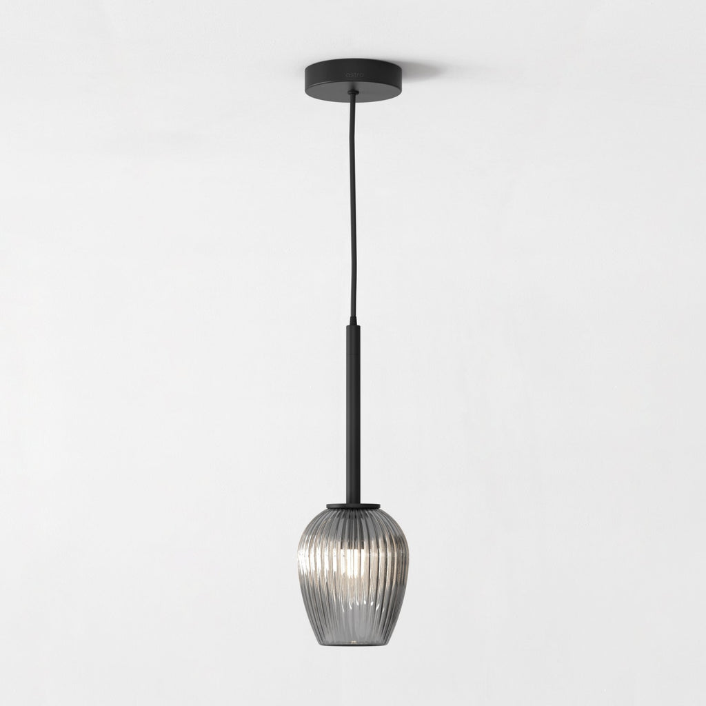 1429025 Tacoma 1 Light Pendant Light Matt Black Fitting Only
