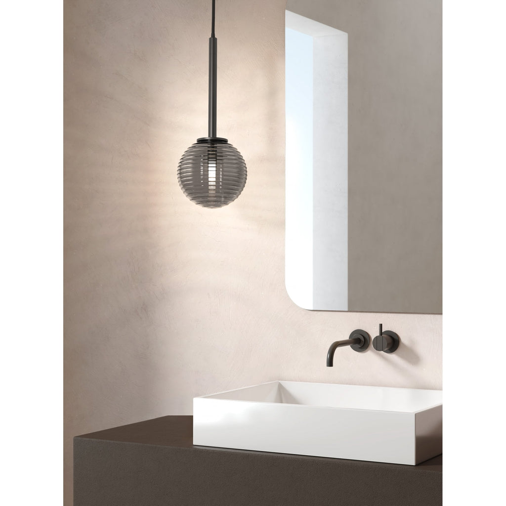 1429025 Tacoma 1 Light Pendant Light Matt Black Fitting Only