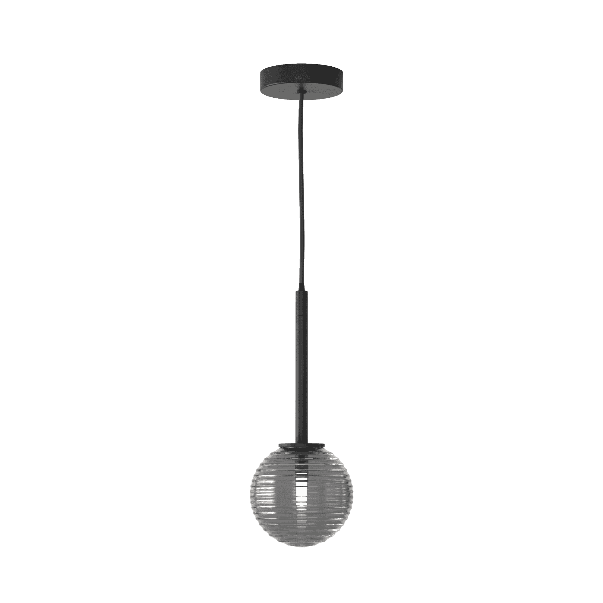 1429025 Tacoma 1 Light Pendant Light Matt Black Fitting Only