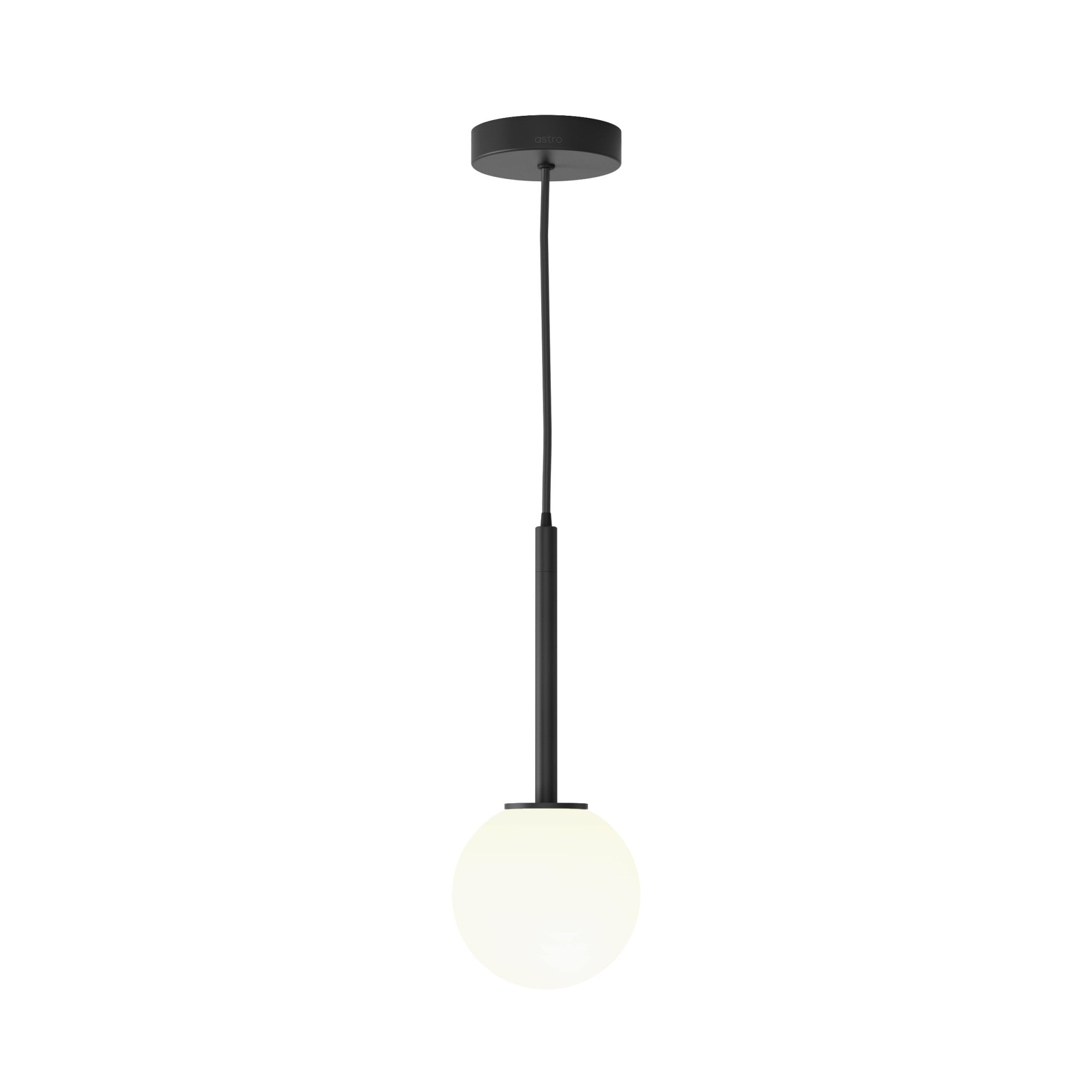1429025 Tacoma 1 Light Pendant Light Matt Black Fitting Only