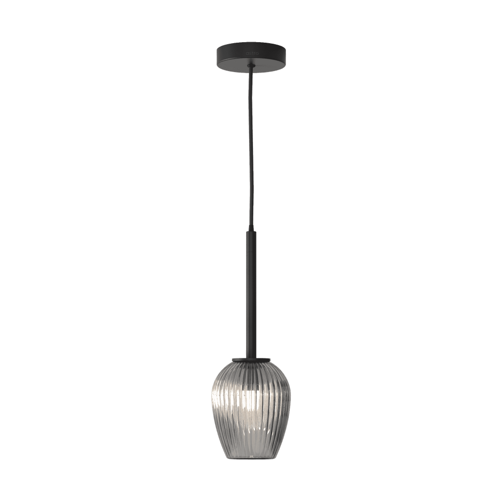 1429025 Tacoma 1 Light Pendant Light Matt Black Fitting Only