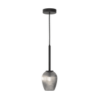 1429025 Tacoma 1 Light Pendant Light Matt Black Fitting Only