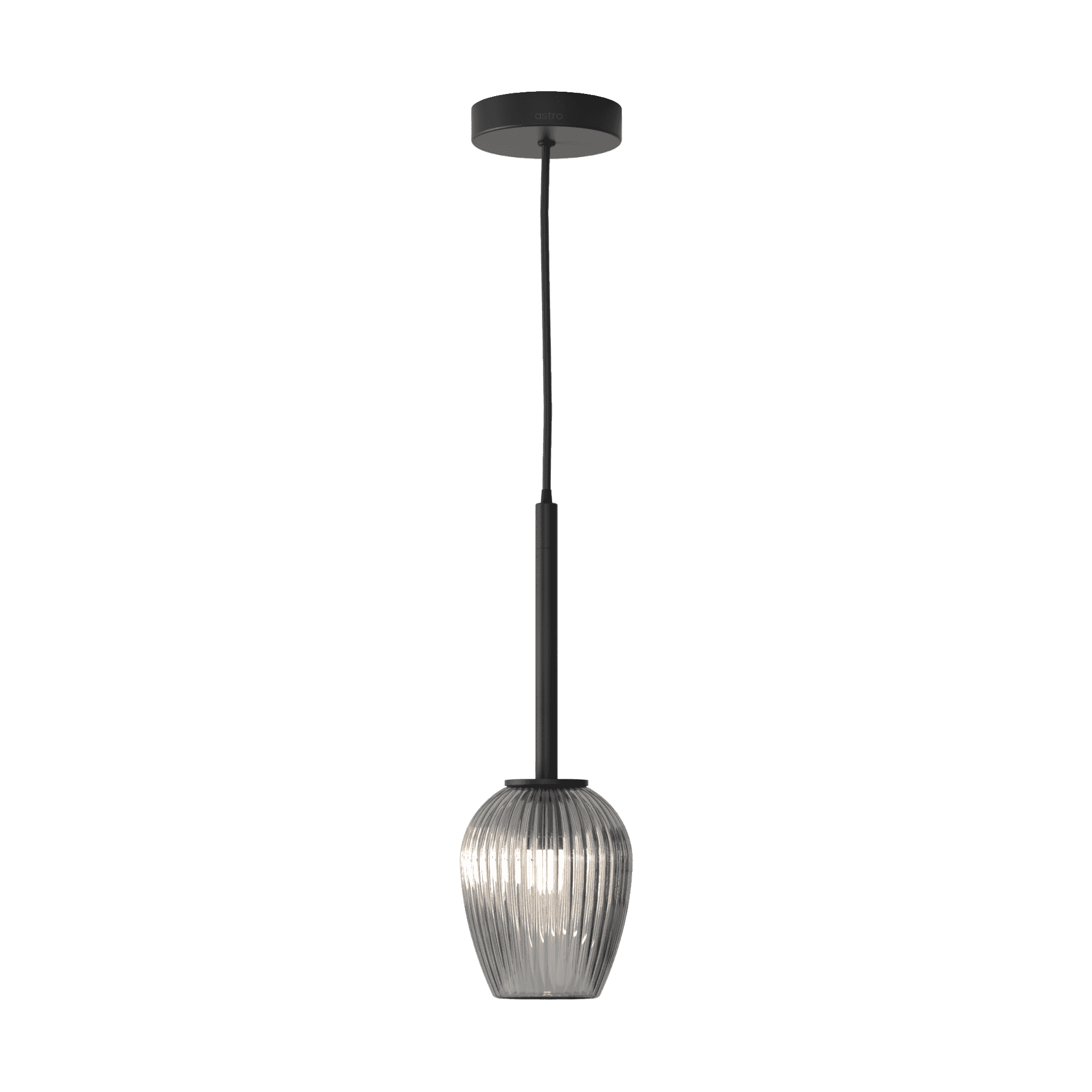 1429025 Tacoma 1 Light Pendant Light Matt Black Fitting Only