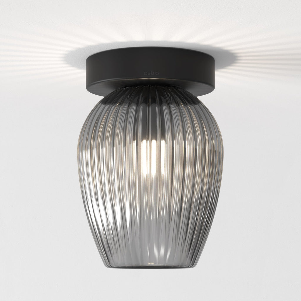 1429027 Tacoma Bathroom 1 Light Wall/Ceiling Matt Black Fitting Only