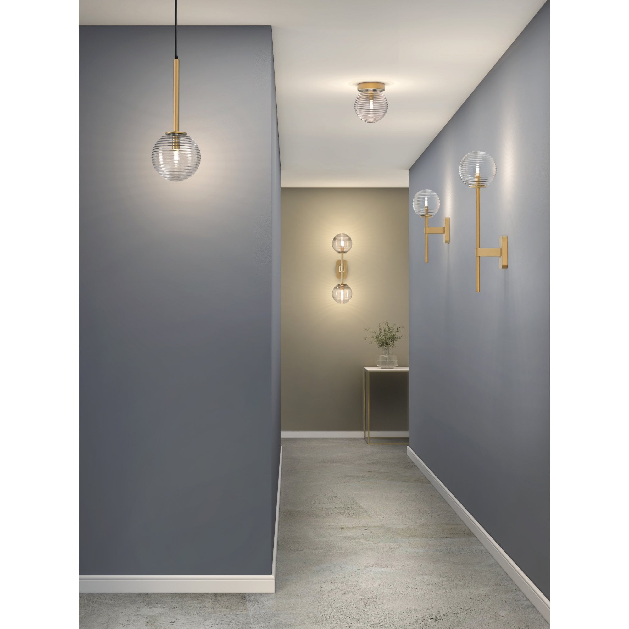 1429028 Tacoma Bathroom 1 Light Wall/Ceiling Antique Brass Fitting Only
