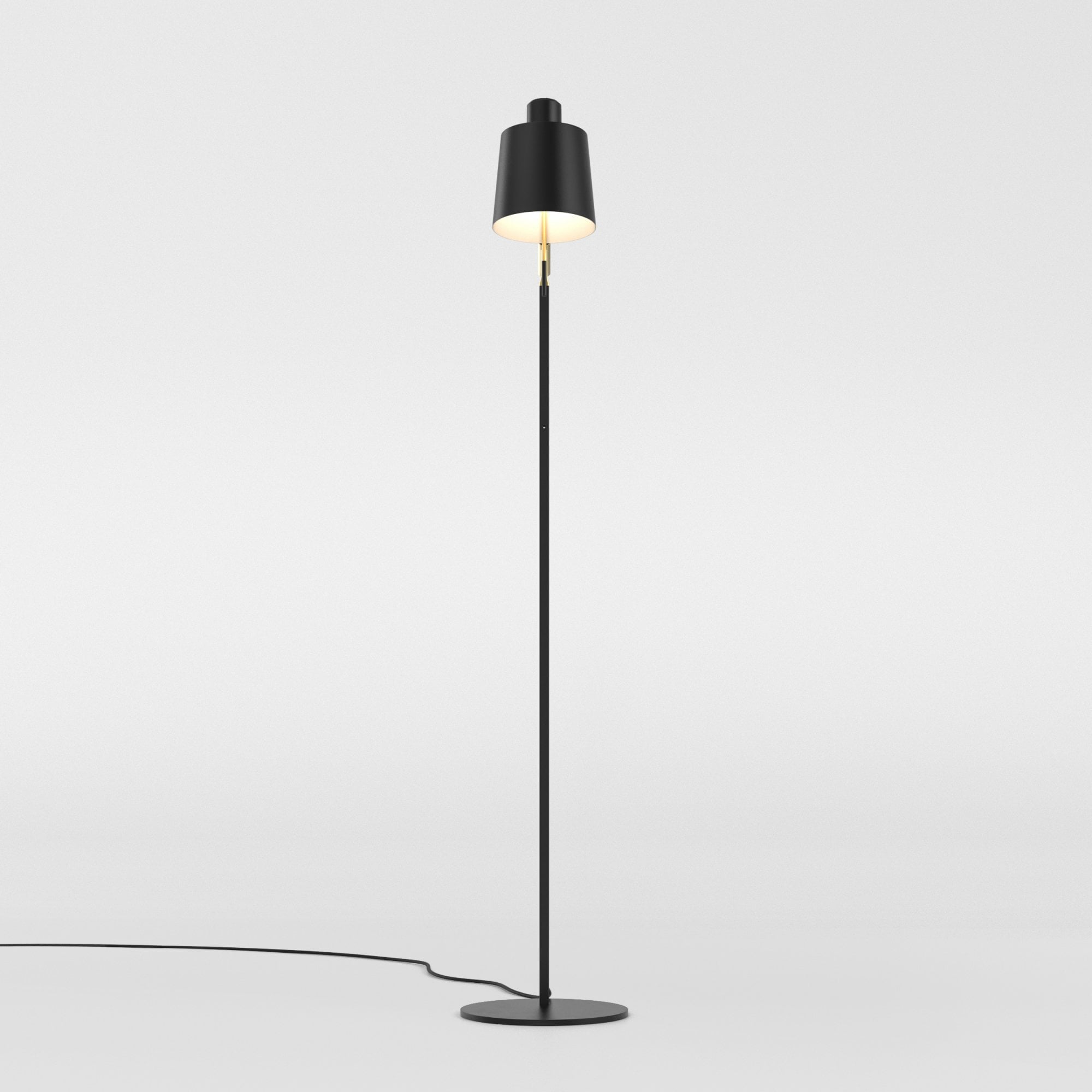 1441017 Edward 1 Light Floor Light Matt Black Base Only