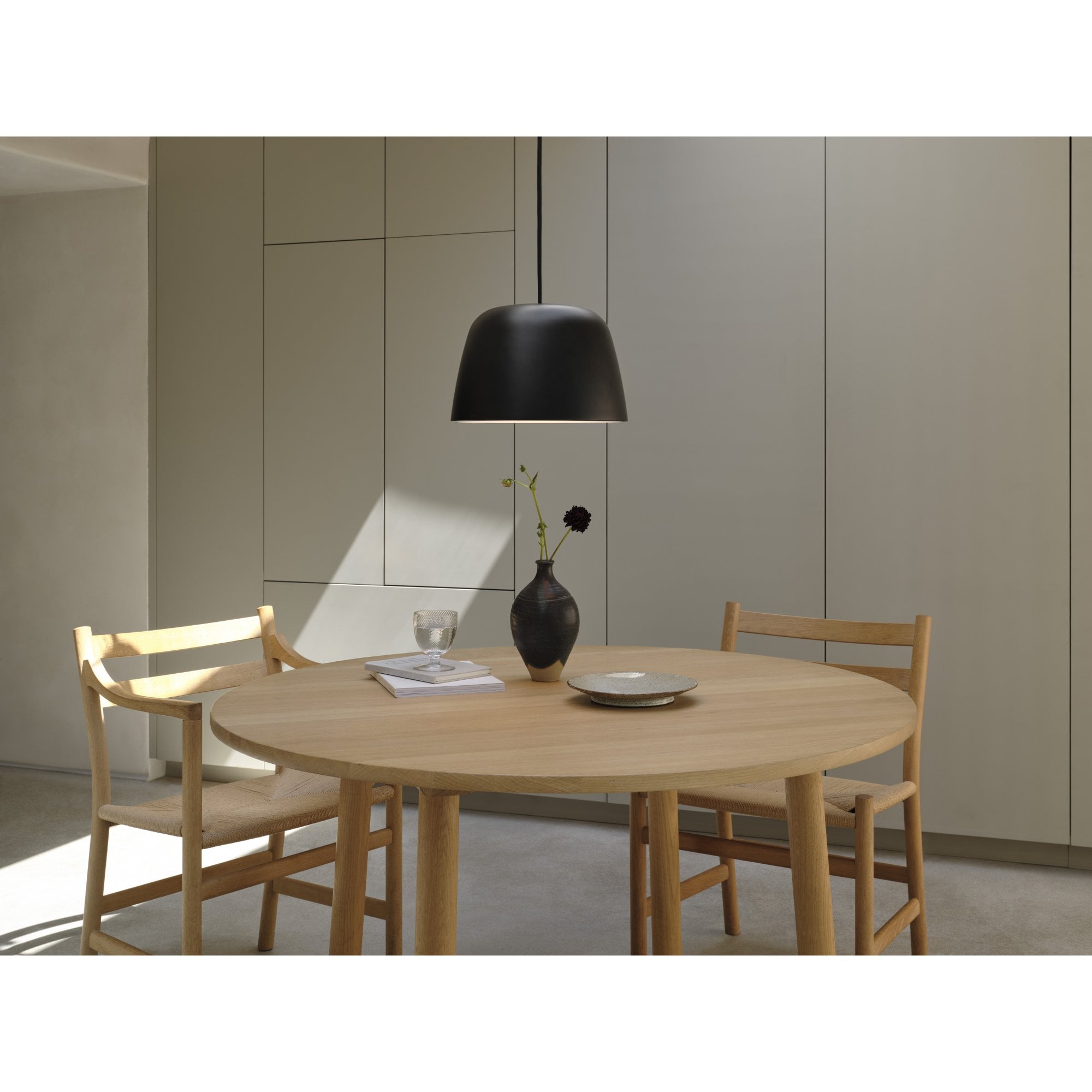1456009 Taiko 1 Light Pendant Light Matt Black