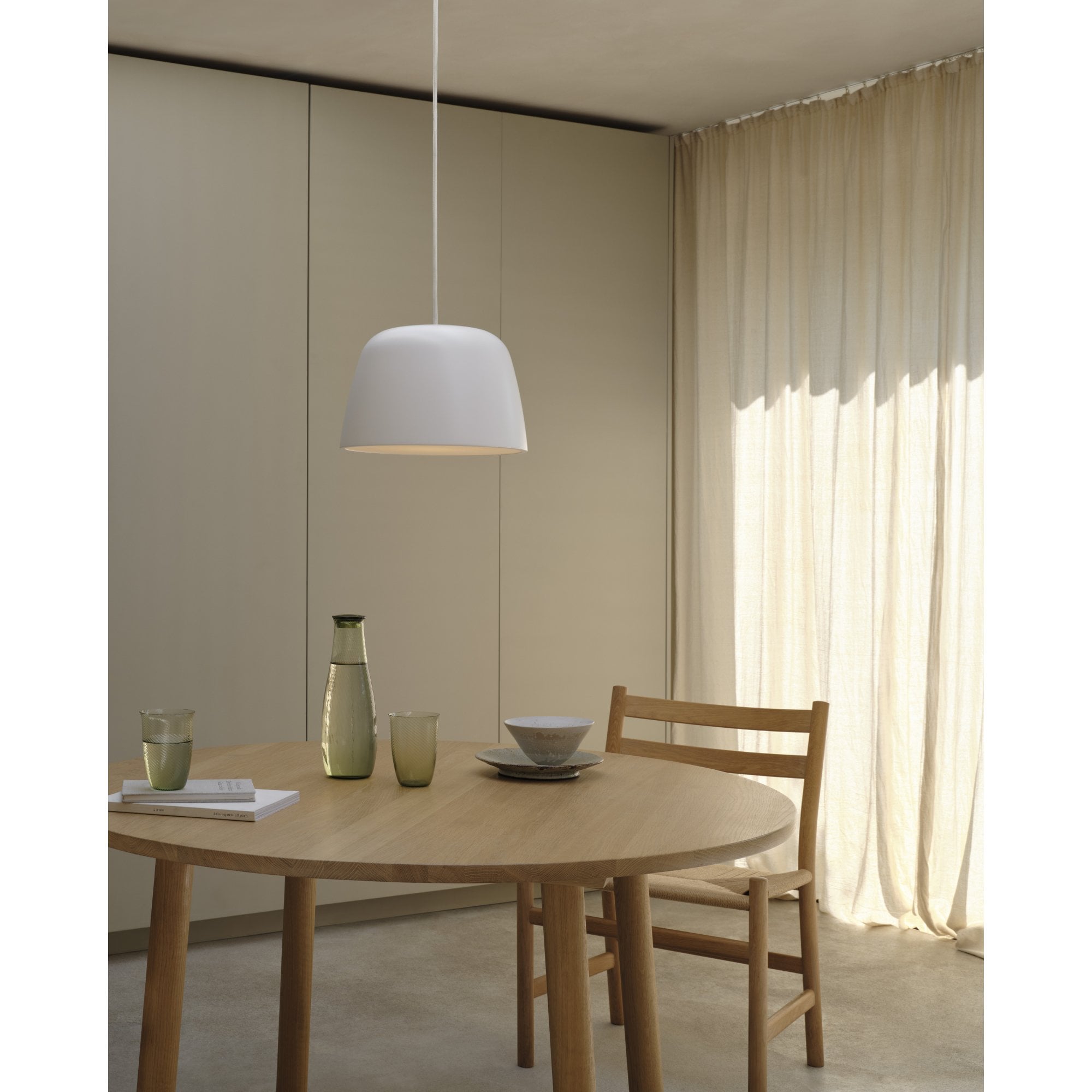 1456010 Taiko 1 Light Pendant Light Matt White
