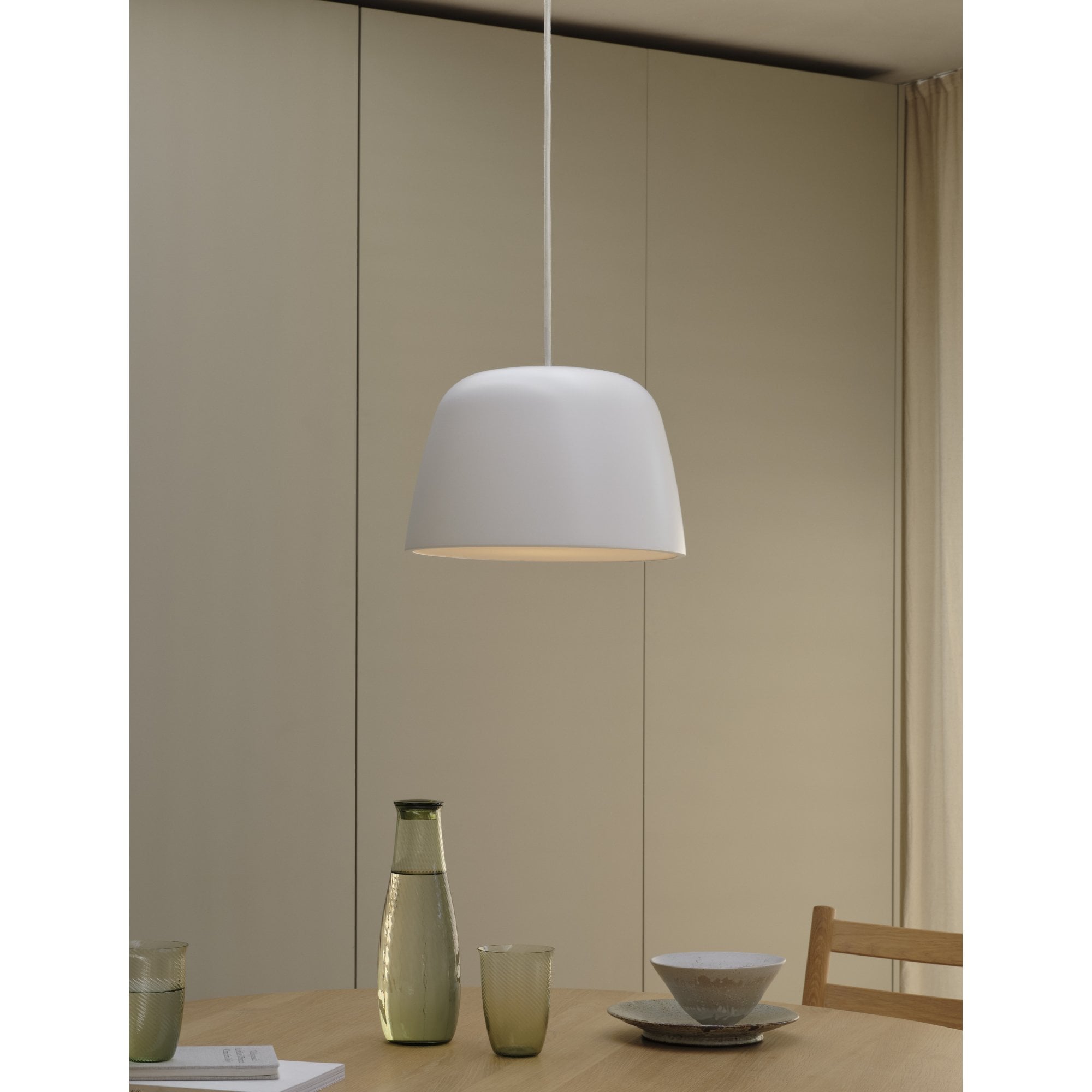 1456010 Taiko 1 Light Pendant Light Matt White