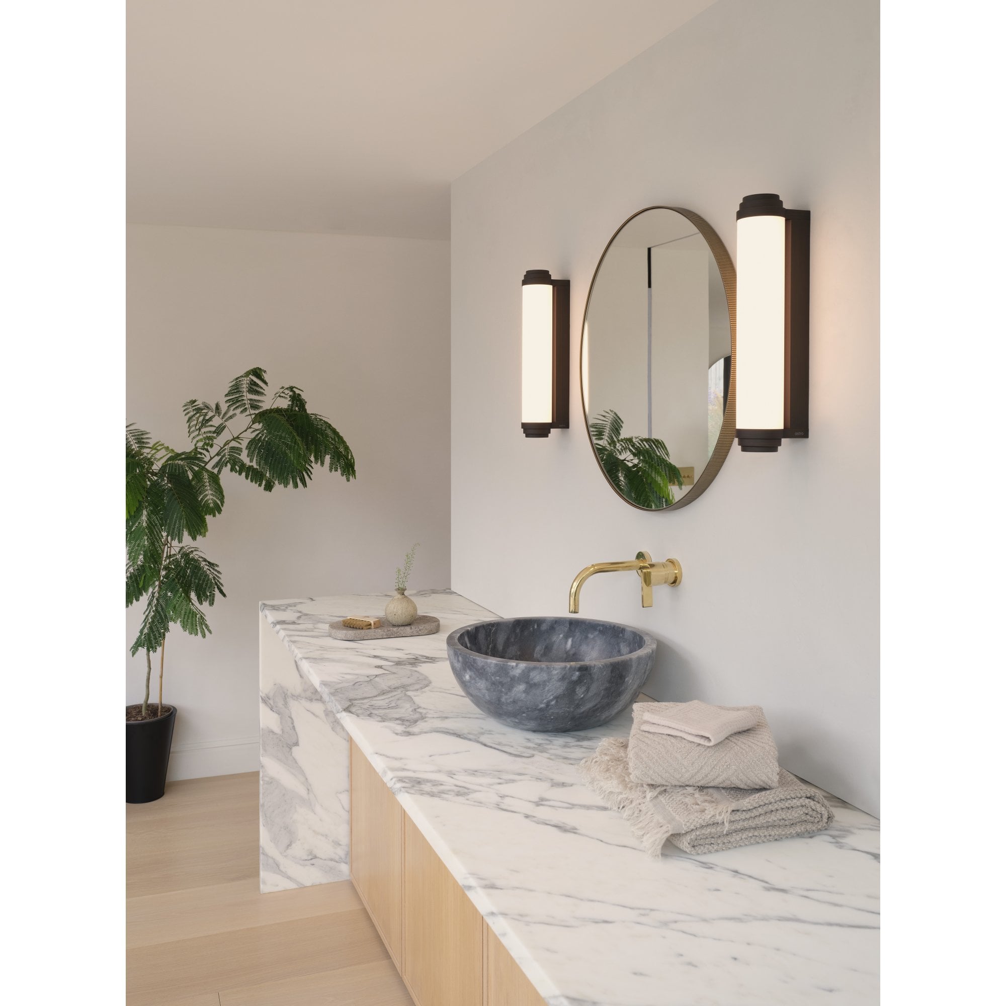 1477001 Burlington Bathroom 1 Light LED Wall Light Bronze (S)