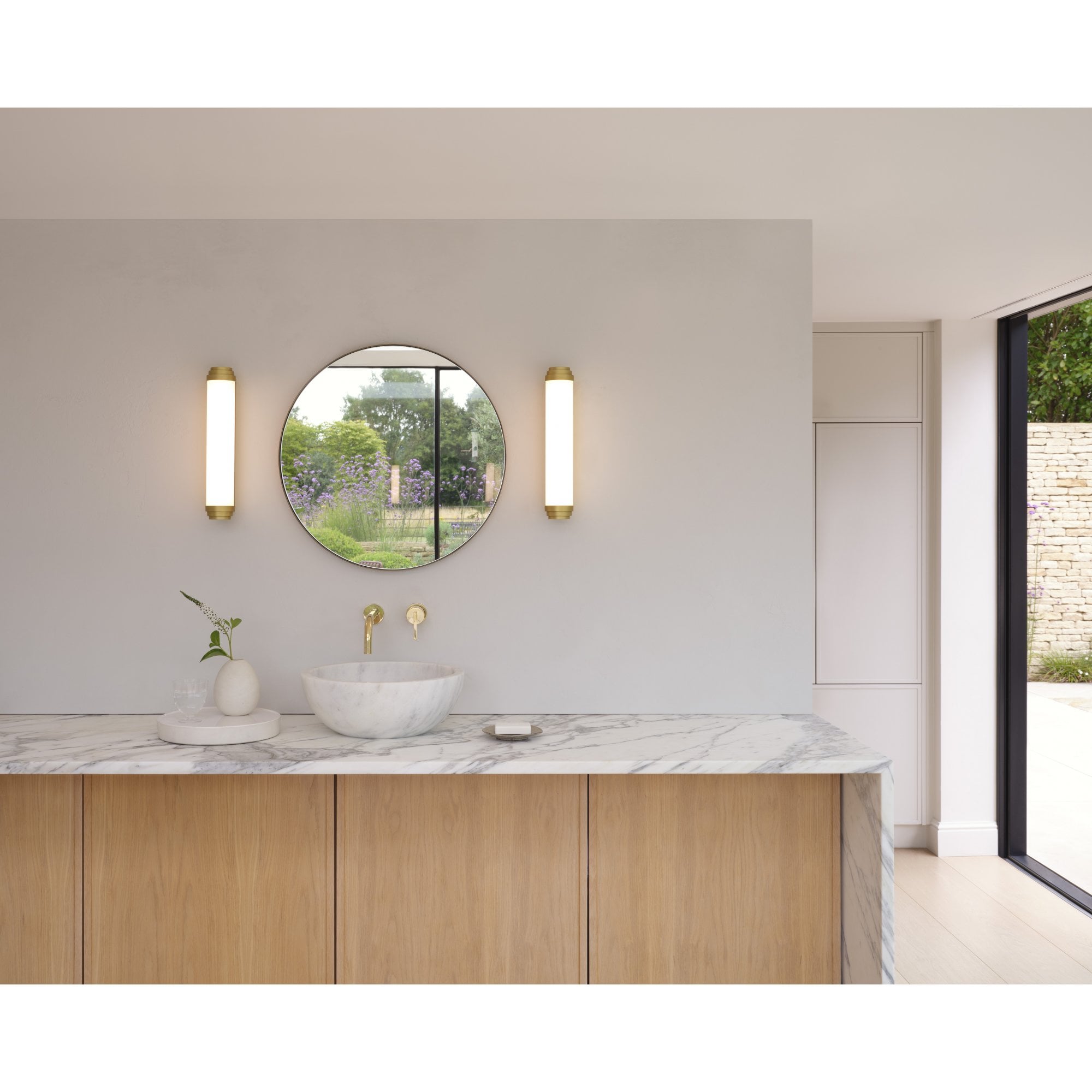 1477003 Burlington Bathroom 1 Light LED Wall Light Matt Gold