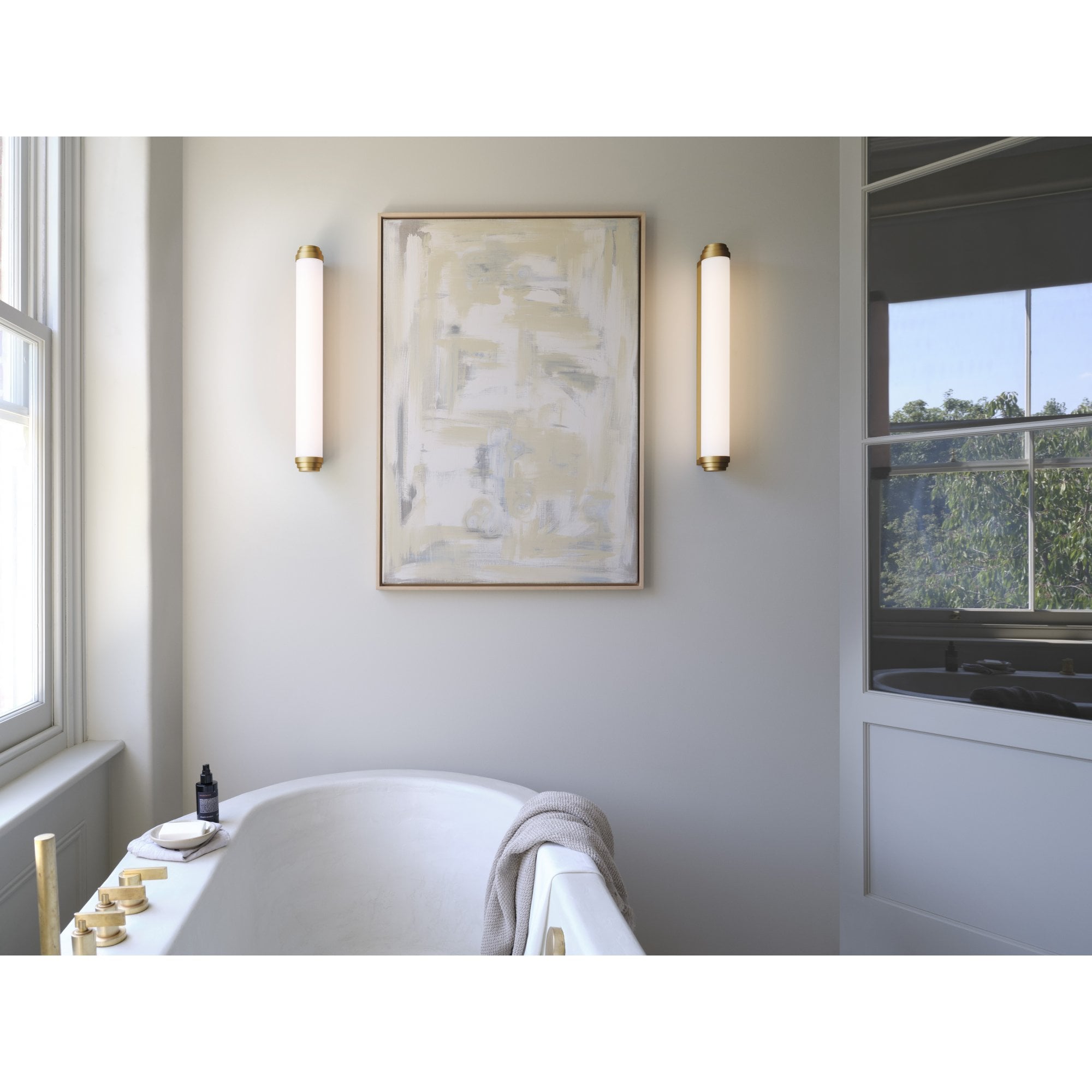 1477007 Burlington Bathroom 1 Light LED Wall Light Matt Gold
