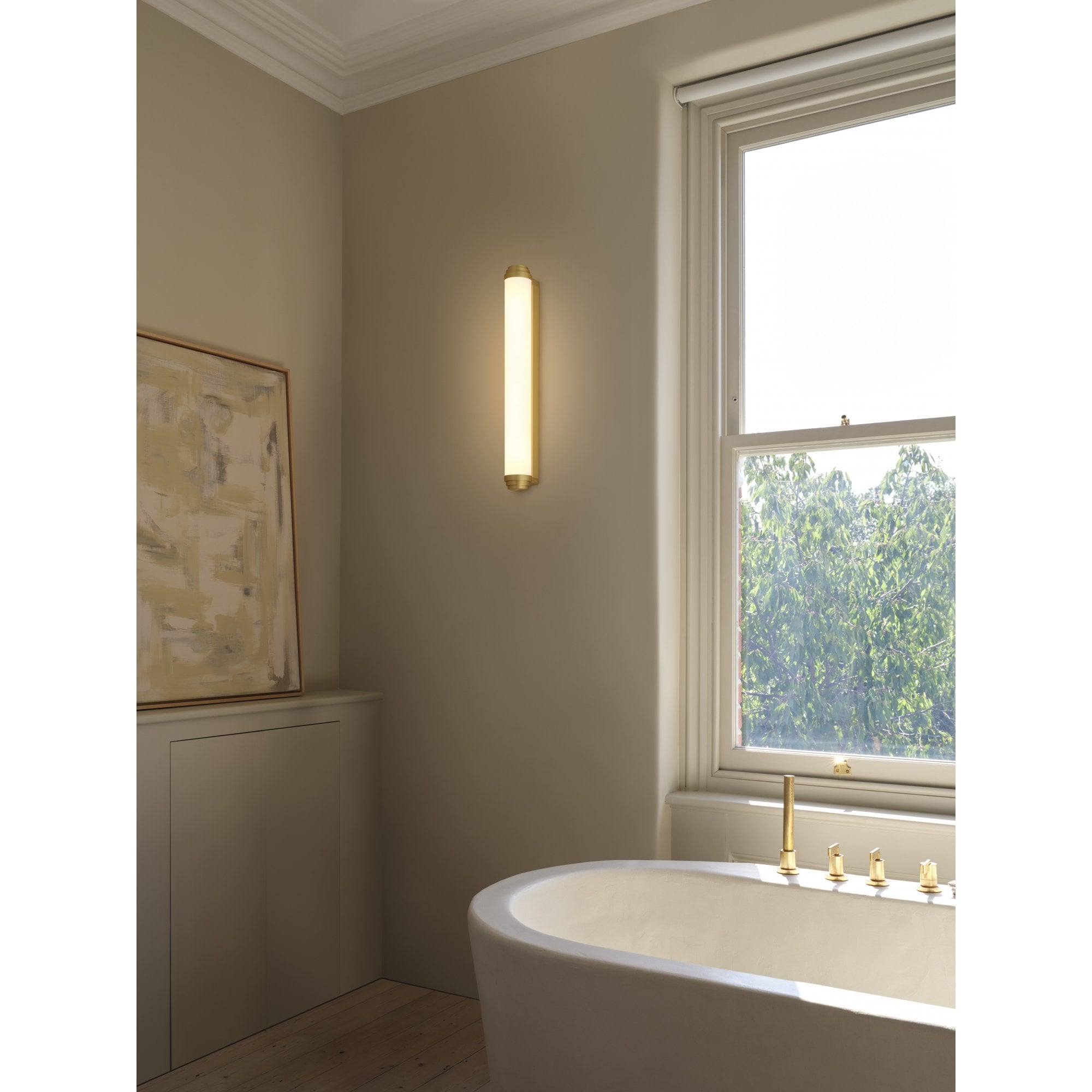 1477007 Burlington Bathroom 1 Light LED Wall Light Matt Gold