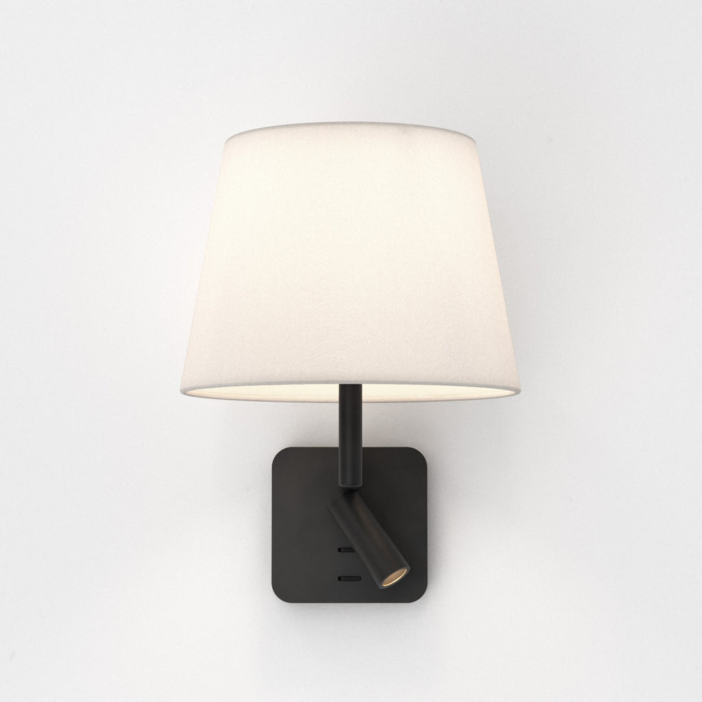 1480018 Beaumont 1 Light Combination Reader Matt Black Fitting Only (P)