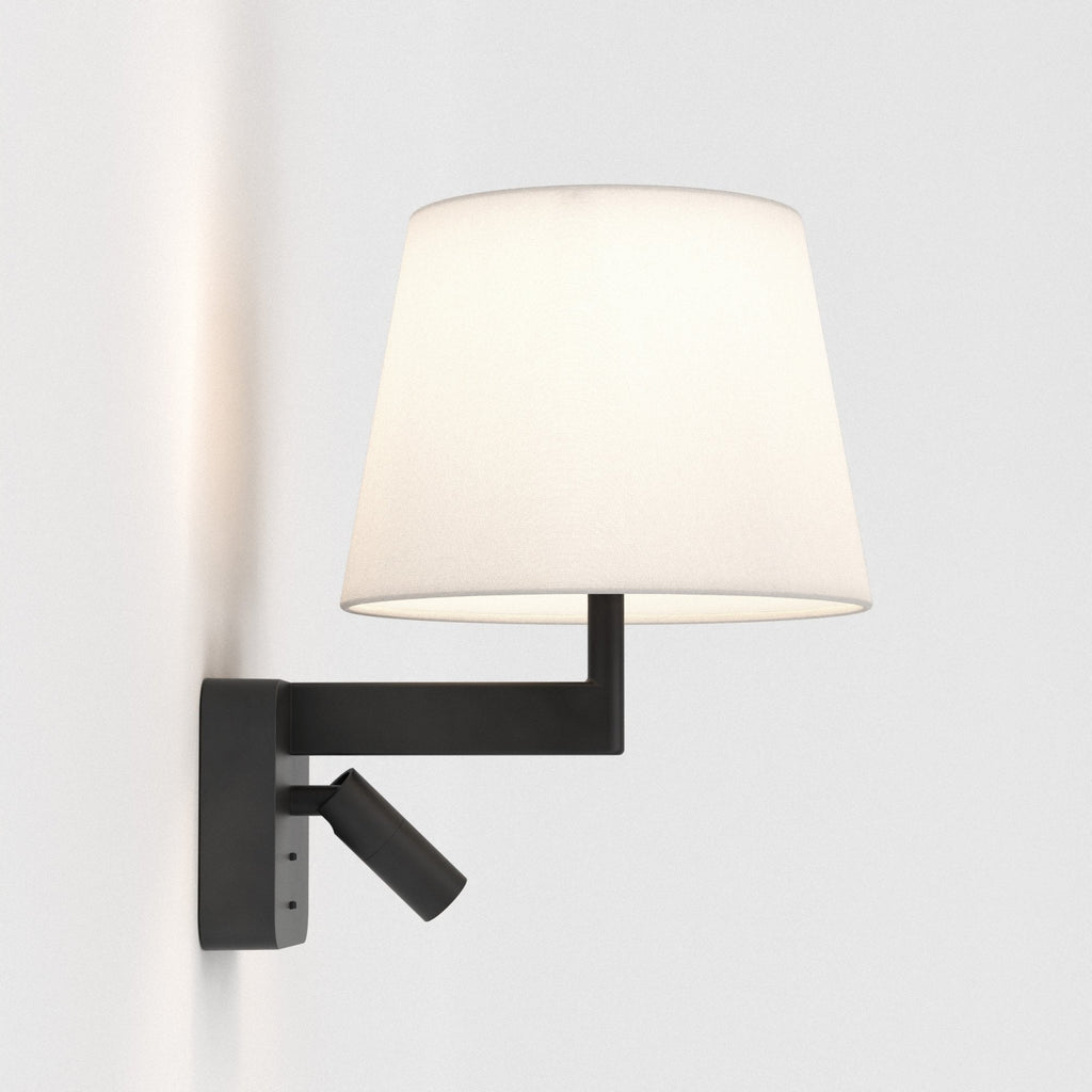 1480018 Beaumont 1 Light Combination Reader Matt Black Fitting Only (P)
