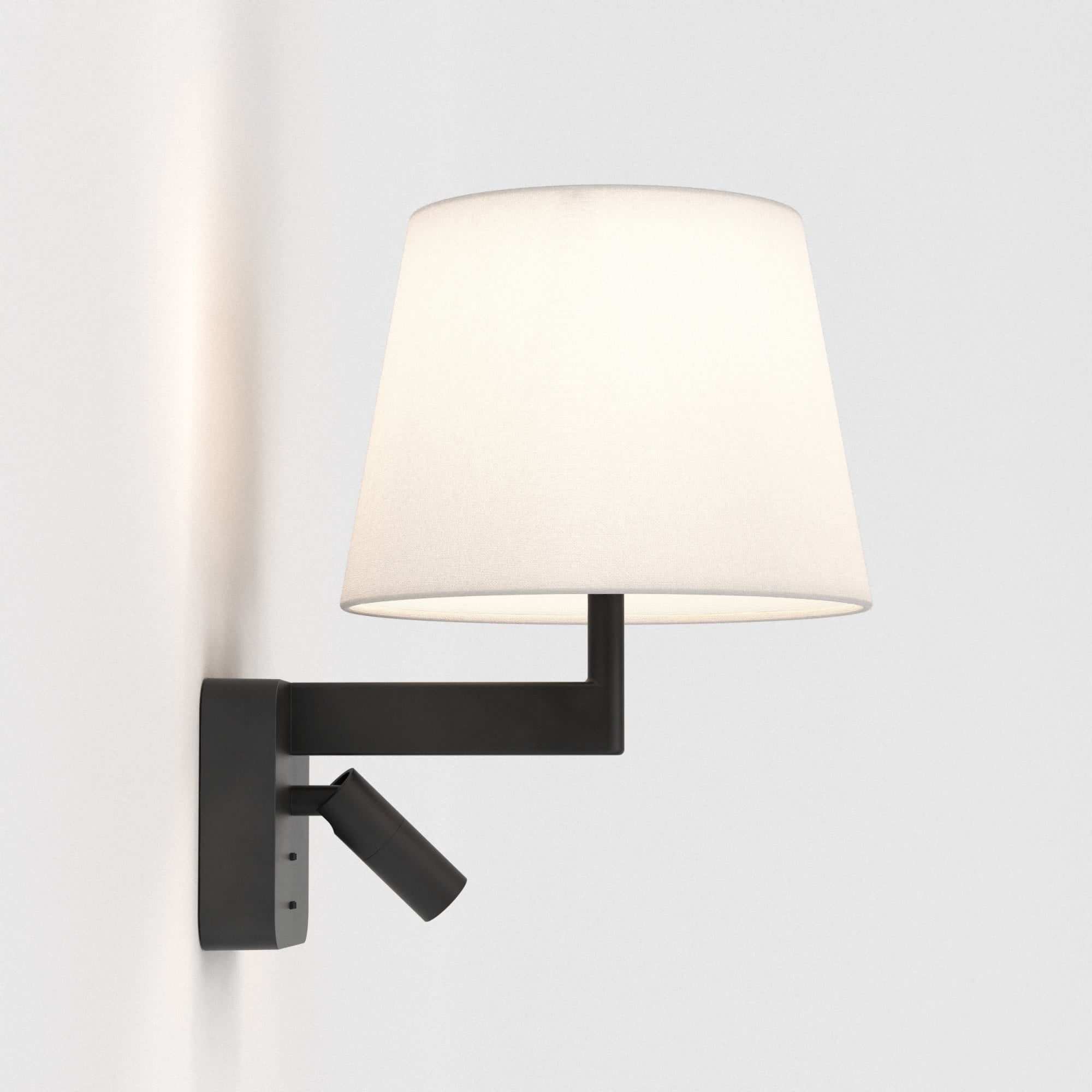 1480018 Beaumont 1 Light Combination Reader Matt Black Fitting Only (P)