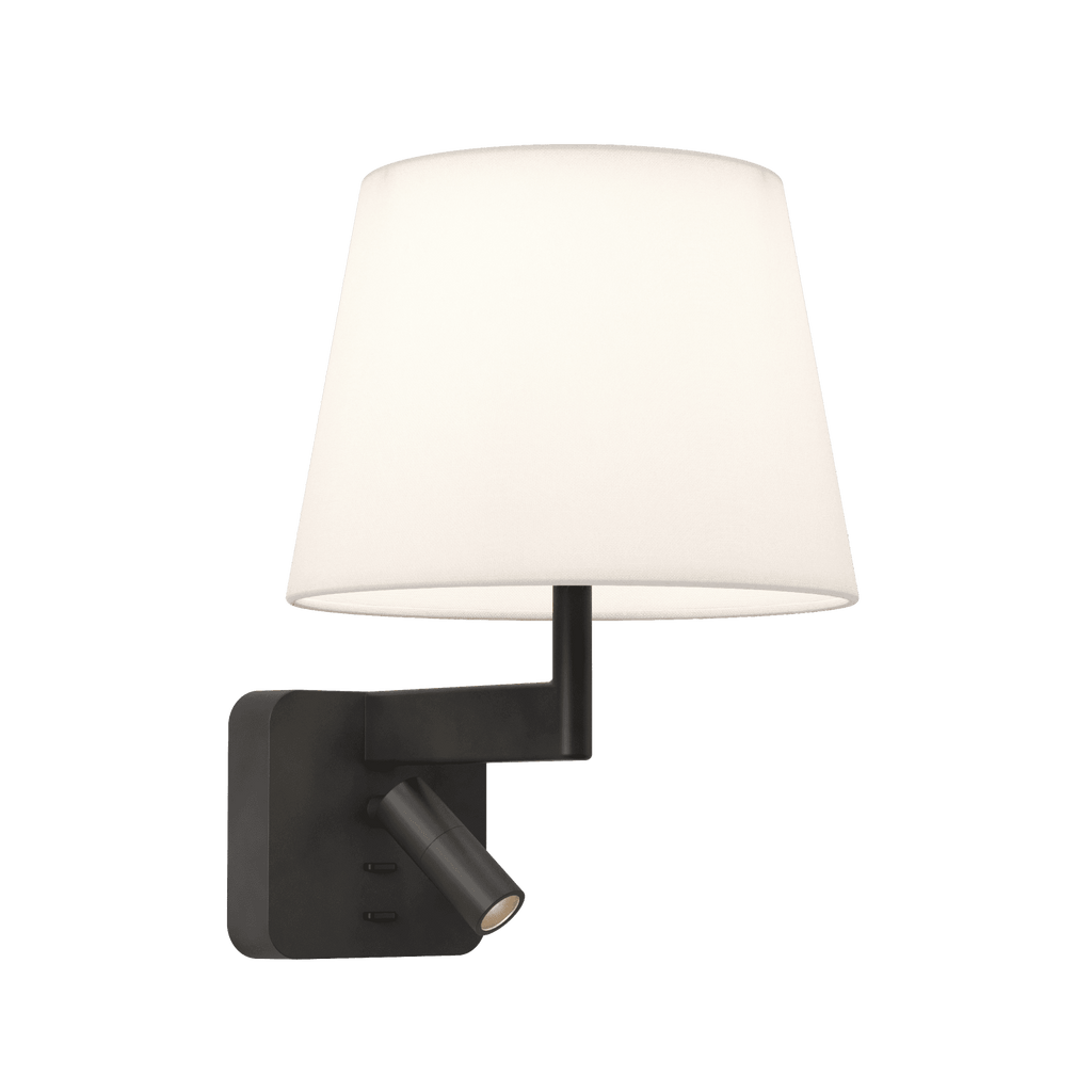 1480018 Beaumont 1 Light Combination Reader Matt Black Fitting Only (P)