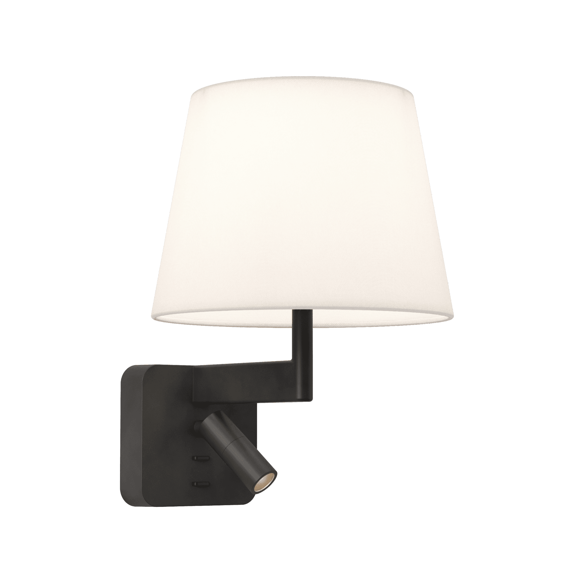 1480018 Beaumont 1 Light Combination Reader Matt Black Fitting Only (P)