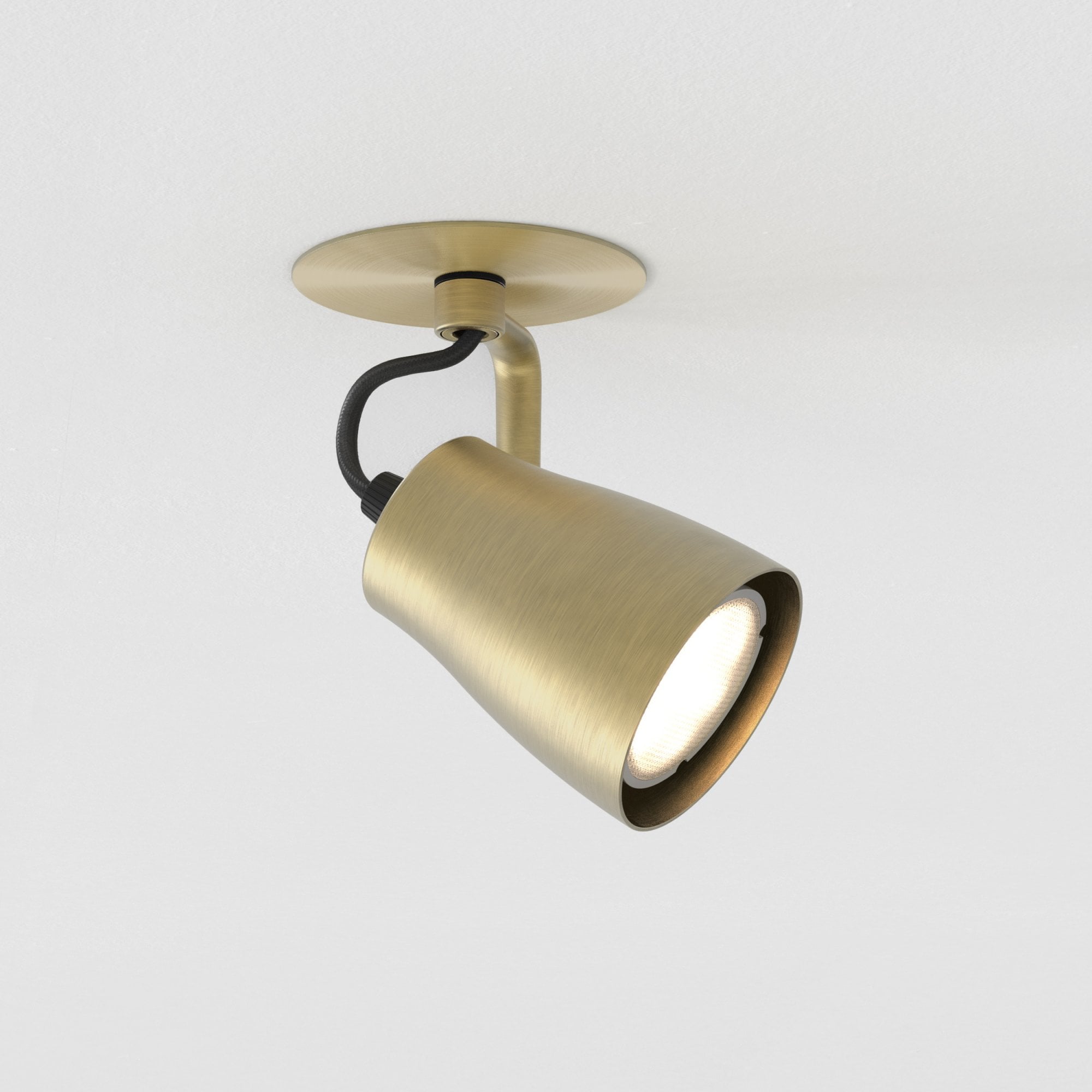 1487005 Juno 1 Light Spotlight Matt Brushed Brass