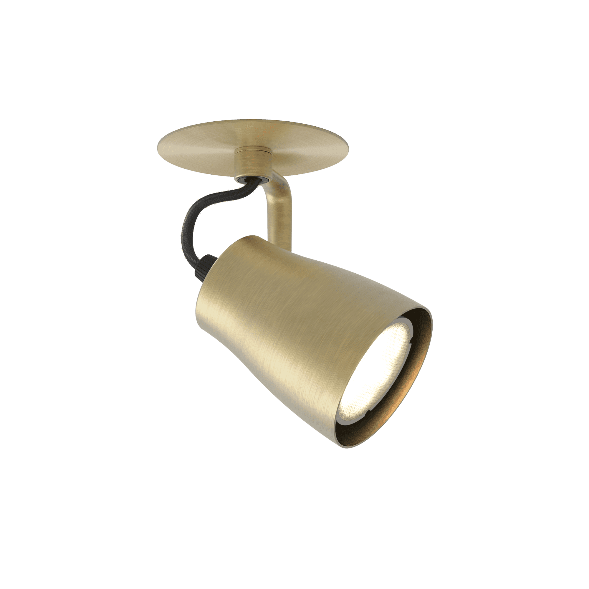 1487005 Juno 1 Light Spotlight Matt Brushed Brass