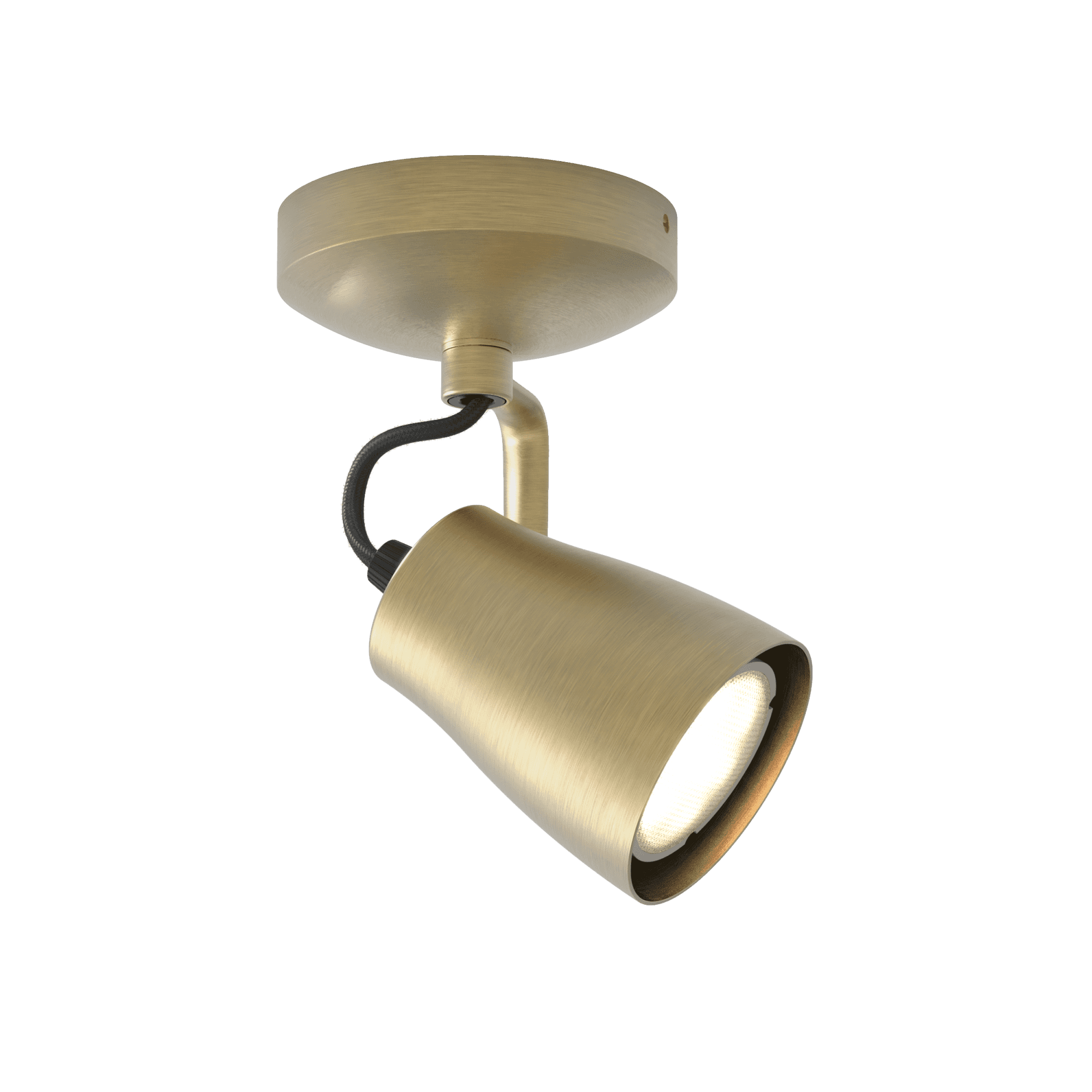 1487006 Juno 1 Light Spotlight Matt Brushed Brass