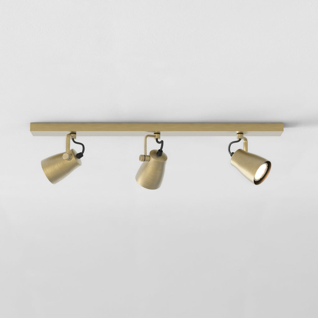 1487007 Juno 3 Light Spotlight Matt Brushed Brass