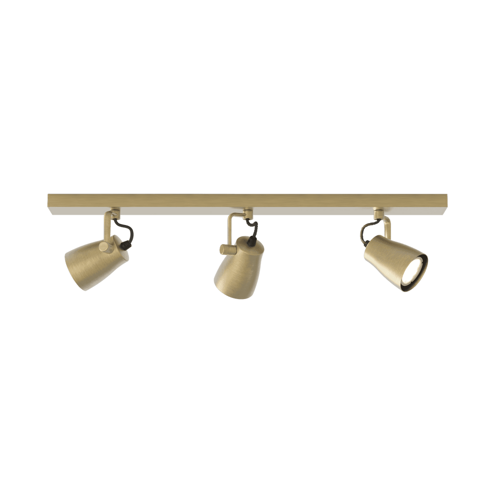 1487007 Juno 3 Light Spotlight Matt Brushed Brass
