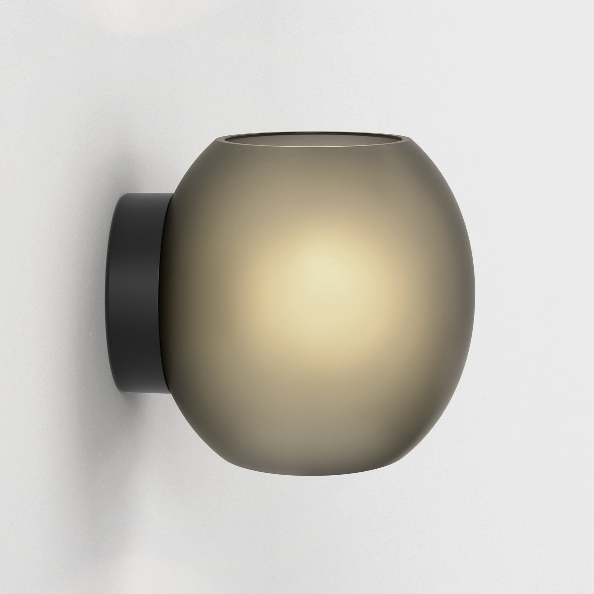 1489002 Luna 1 Light Wall Light Matt Black (S)