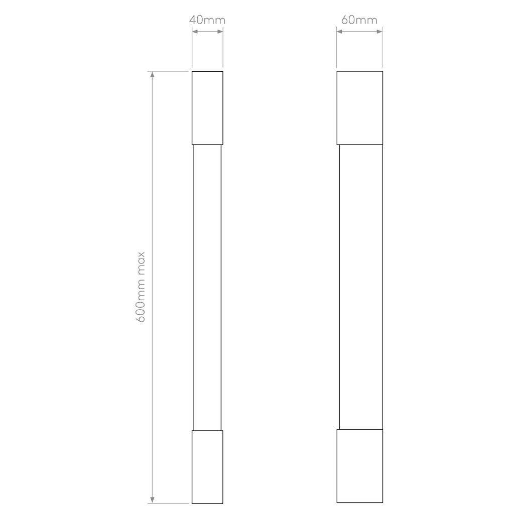 1084033 Palermo 600 LED Bathroom Wall Light Polished Chrome (S)