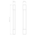 1084033 Palermo 600 LED Bathroom Wall Light Polished Chrome (S)