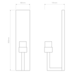 1214015 Riva 350 Bathroom Wall Light Matt Black