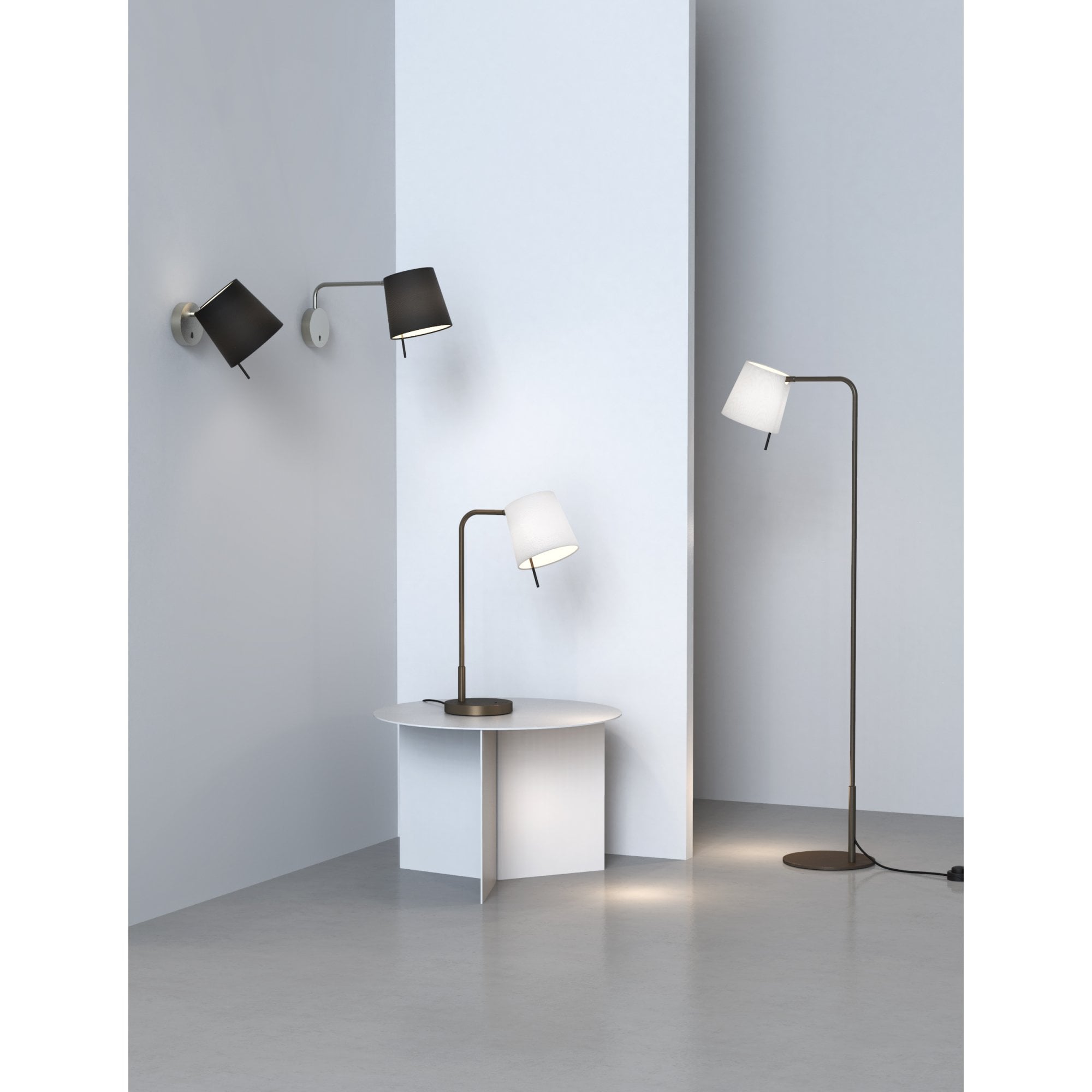 1394003 Mitsu Wall Light Matt Nickel