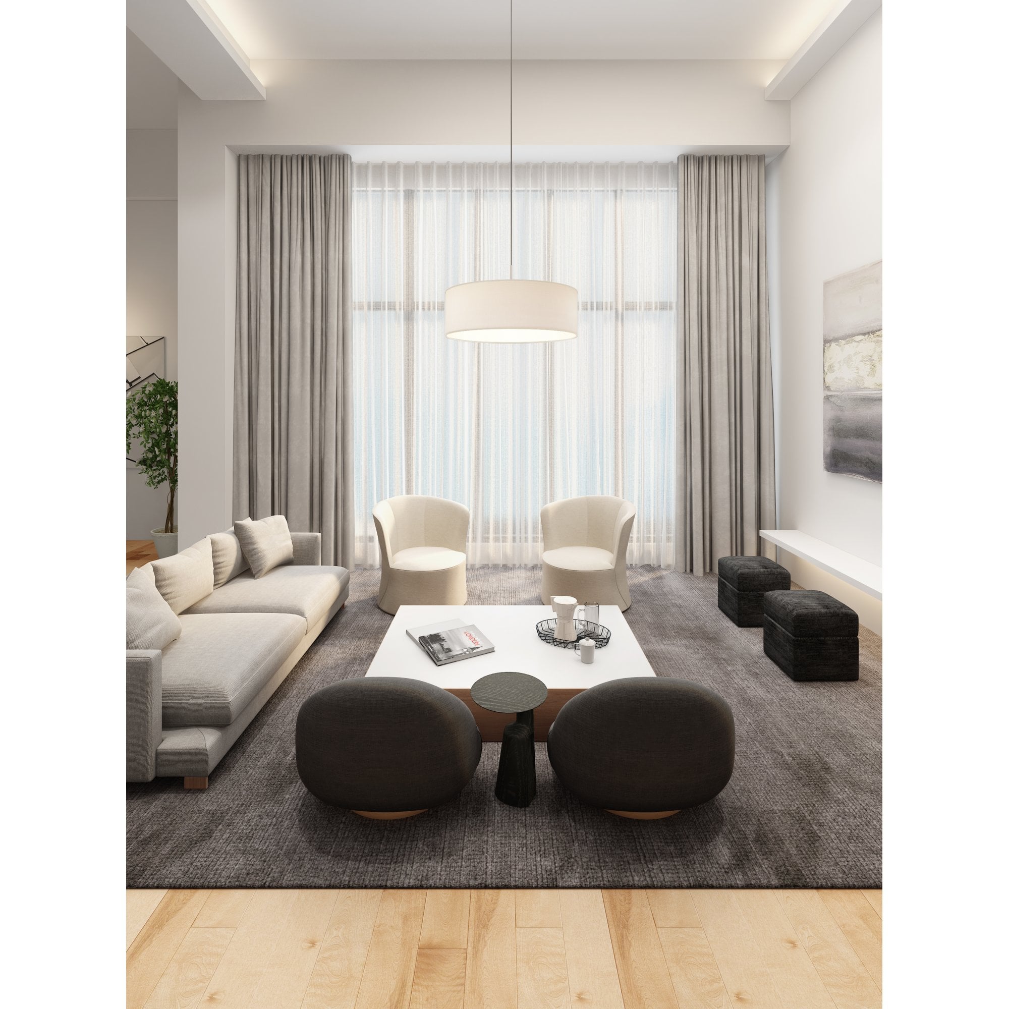 1421013 Cambria 3 Light Pendant Matt Nickel