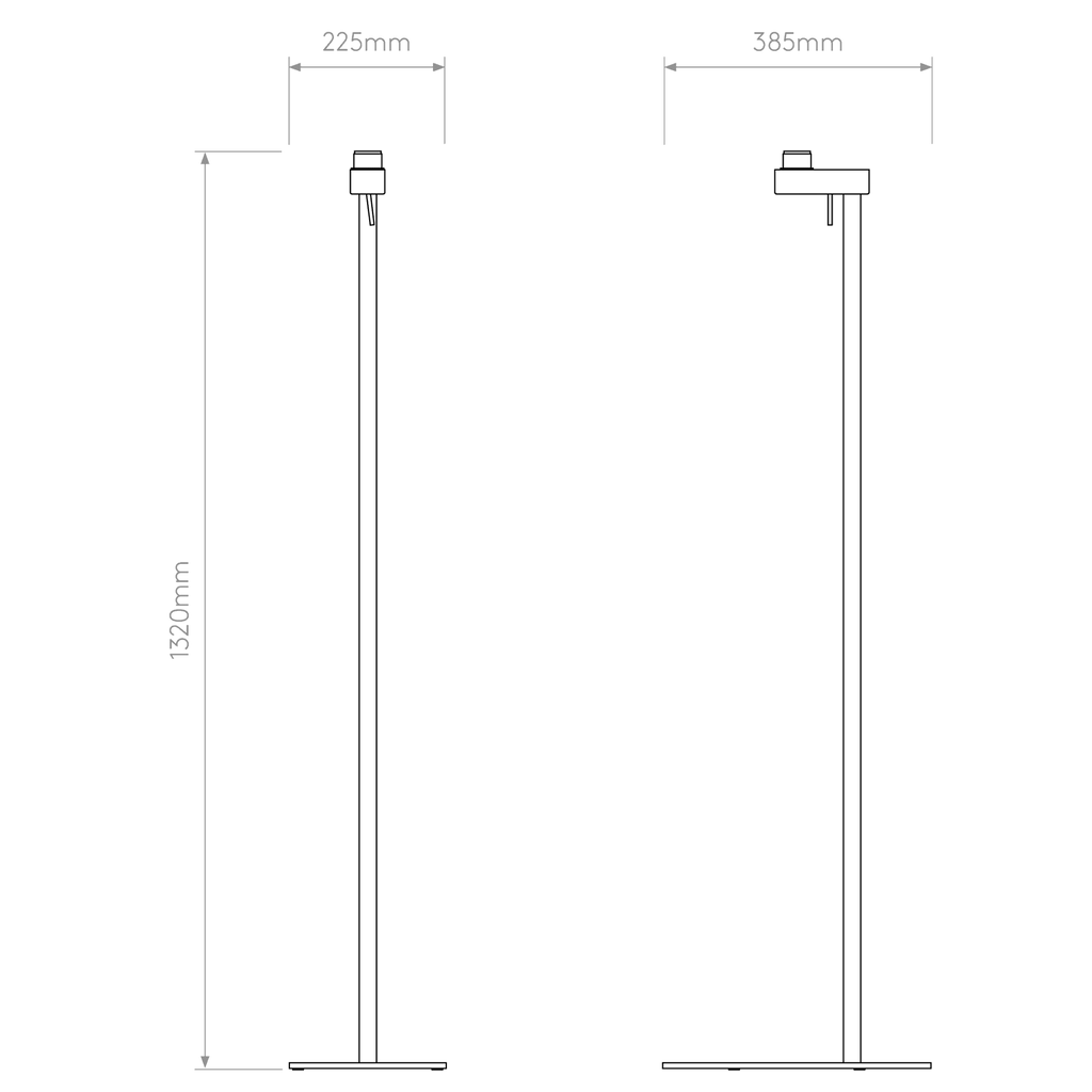 1433026 Venn Floor Light Matt Nickel