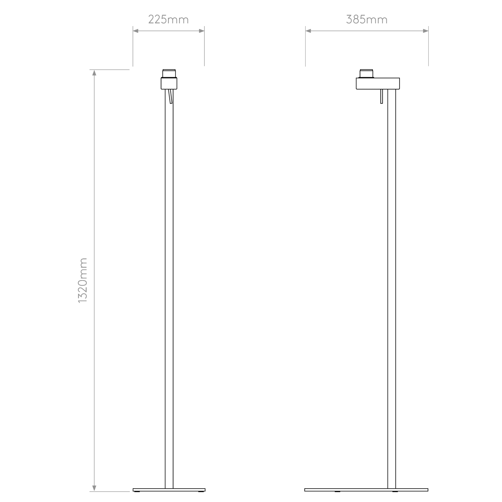 1433026 Venn Floor Light Matt Nickel