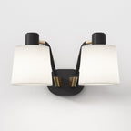 1441002 Edward Twin Wall Light Matt Black