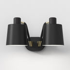 1441002 Edward Twin Wall Light Matt Black