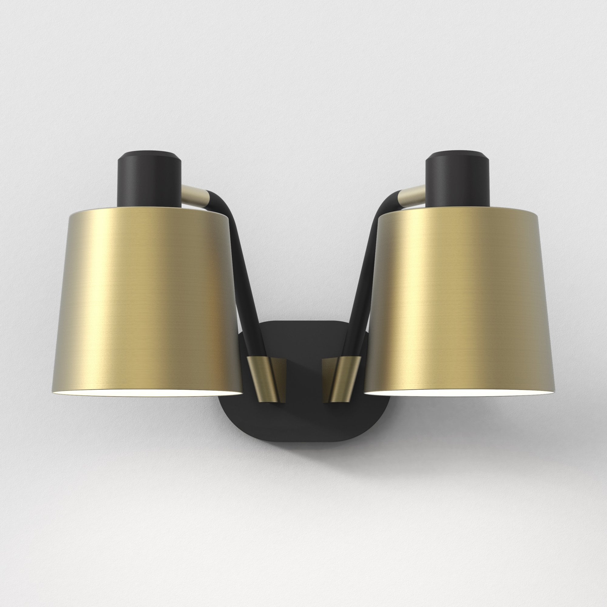 1441002 Edward Twin Wall Light Matt Black