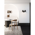 1441002 Edward Twin Wall Light Matt Black