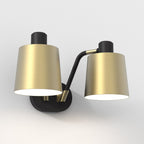 1441002 Edward Twin Wall Light Matt Black