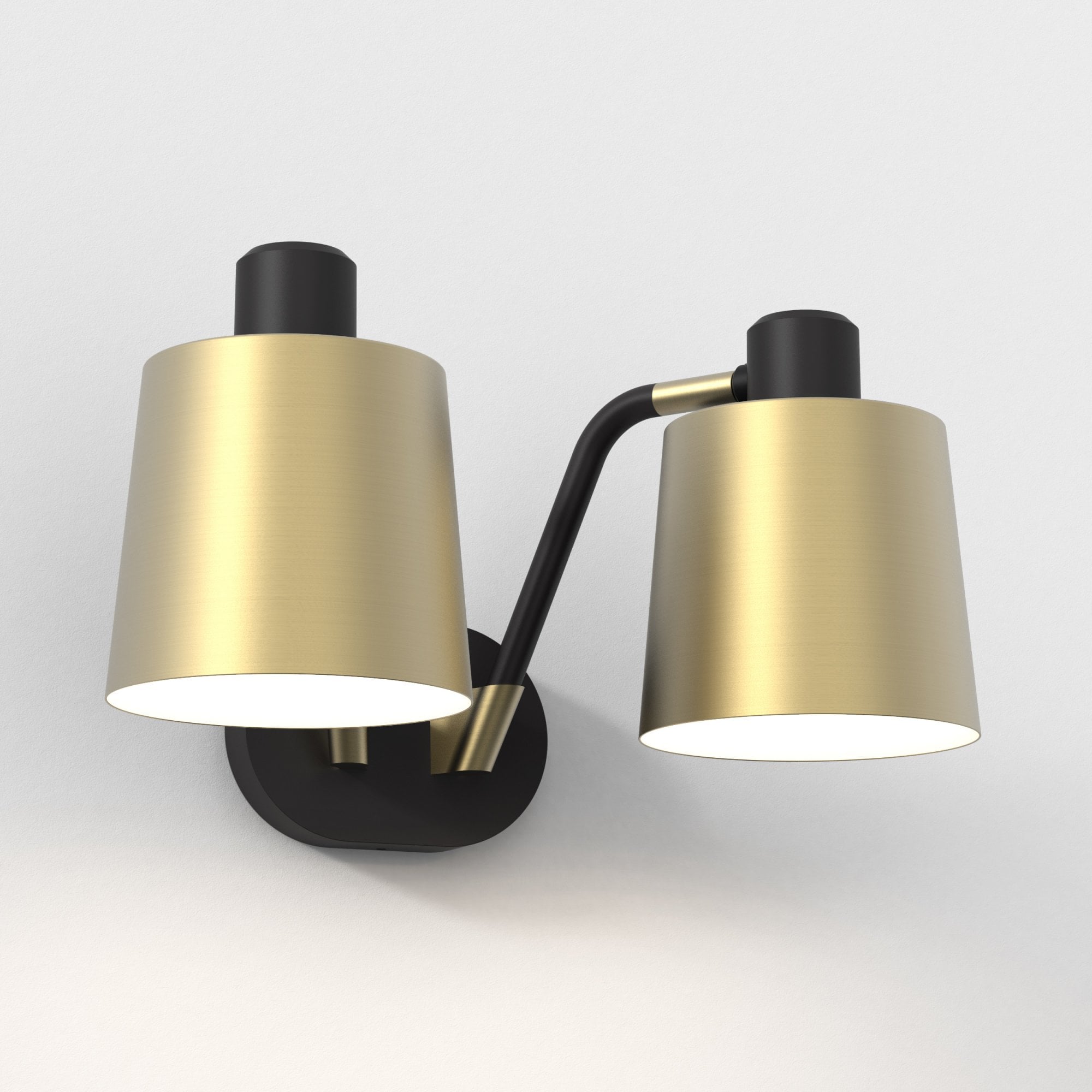 1441002 Edward Twin Wall Light Matt Black