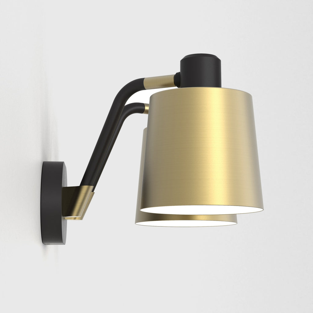 1441002 Edward Twin Wall Light Matt Black