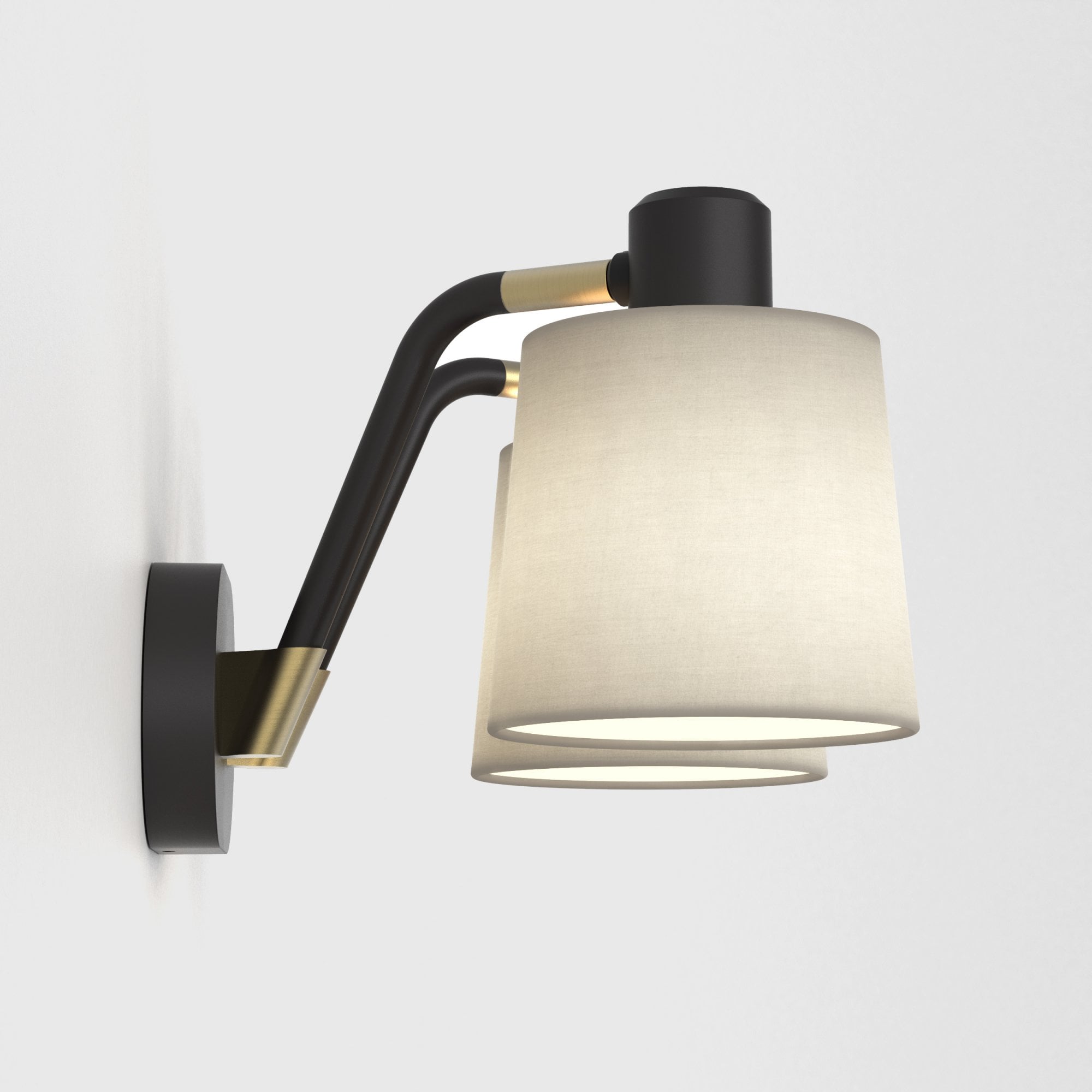 1441002 Edward Twin Wall Light Matt Black