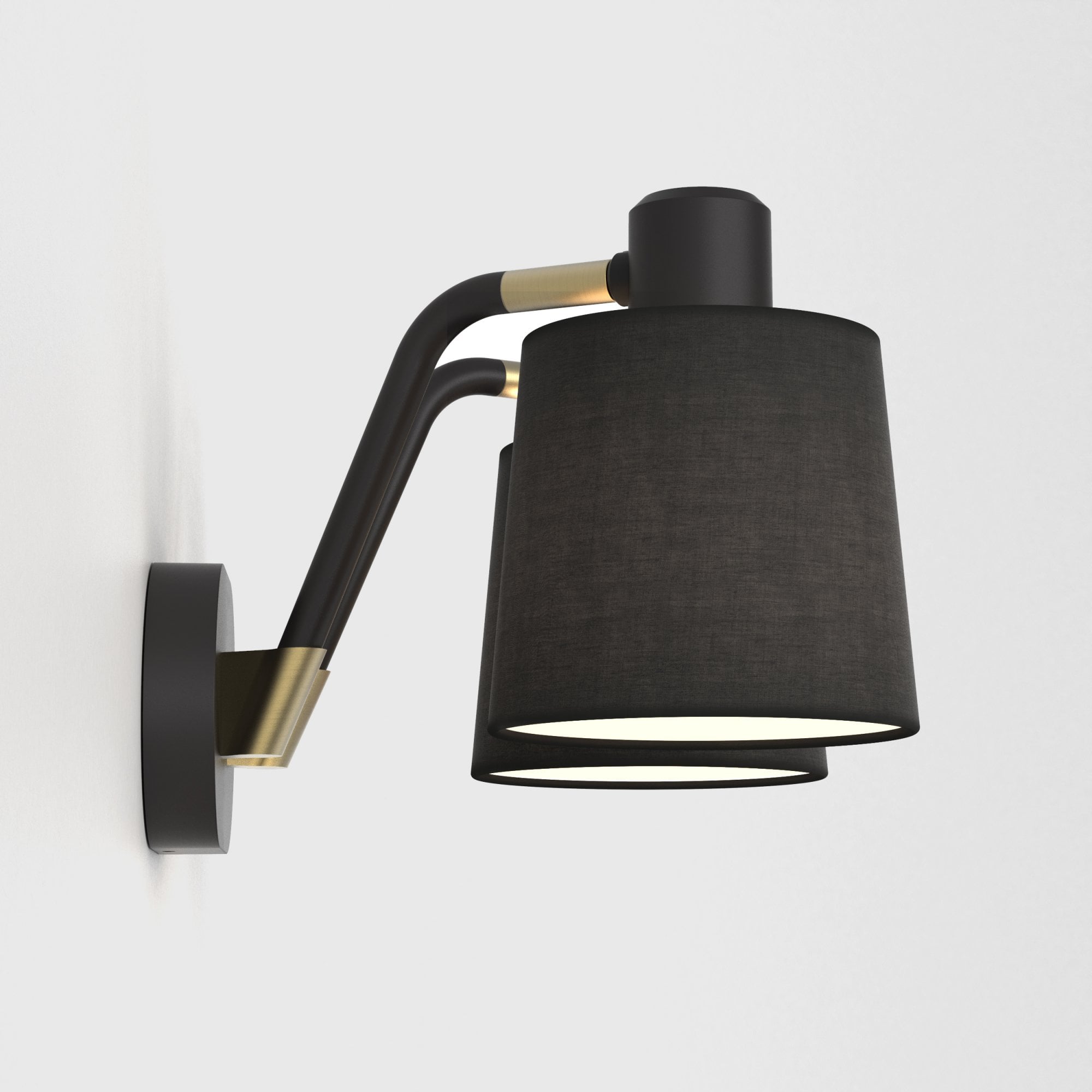 1441002 Edward Twin Wall Light Matt Black